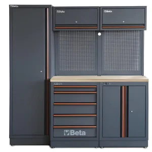 Beta utensili wyposażenie warsztatu C45PRO 2.0 BW 1960x645x2000mm drewno szare