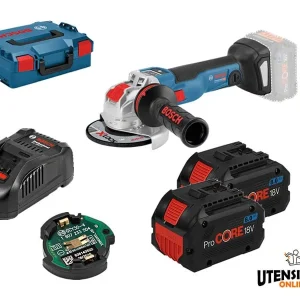 Bosch akumulatorowa szlifierka kątowa 18V X-LOCK GWX 18V-10 SC 125mm 2x8Ah