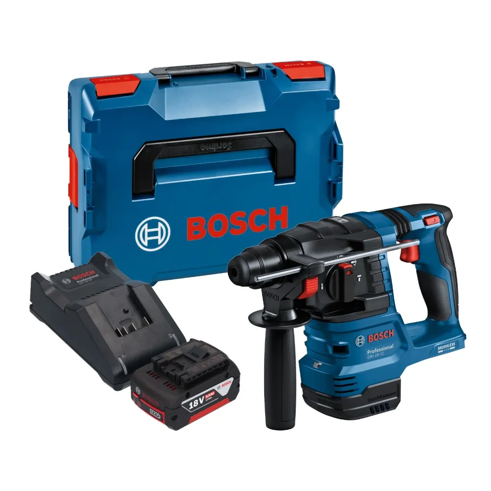 Bosch GBH 18V-22 Profesjonalna akumulatorowa wiertarko-wkrętarka udarowa 18 V 1,9 J SDS Plus Brushless + 1x akumulator 5,0...