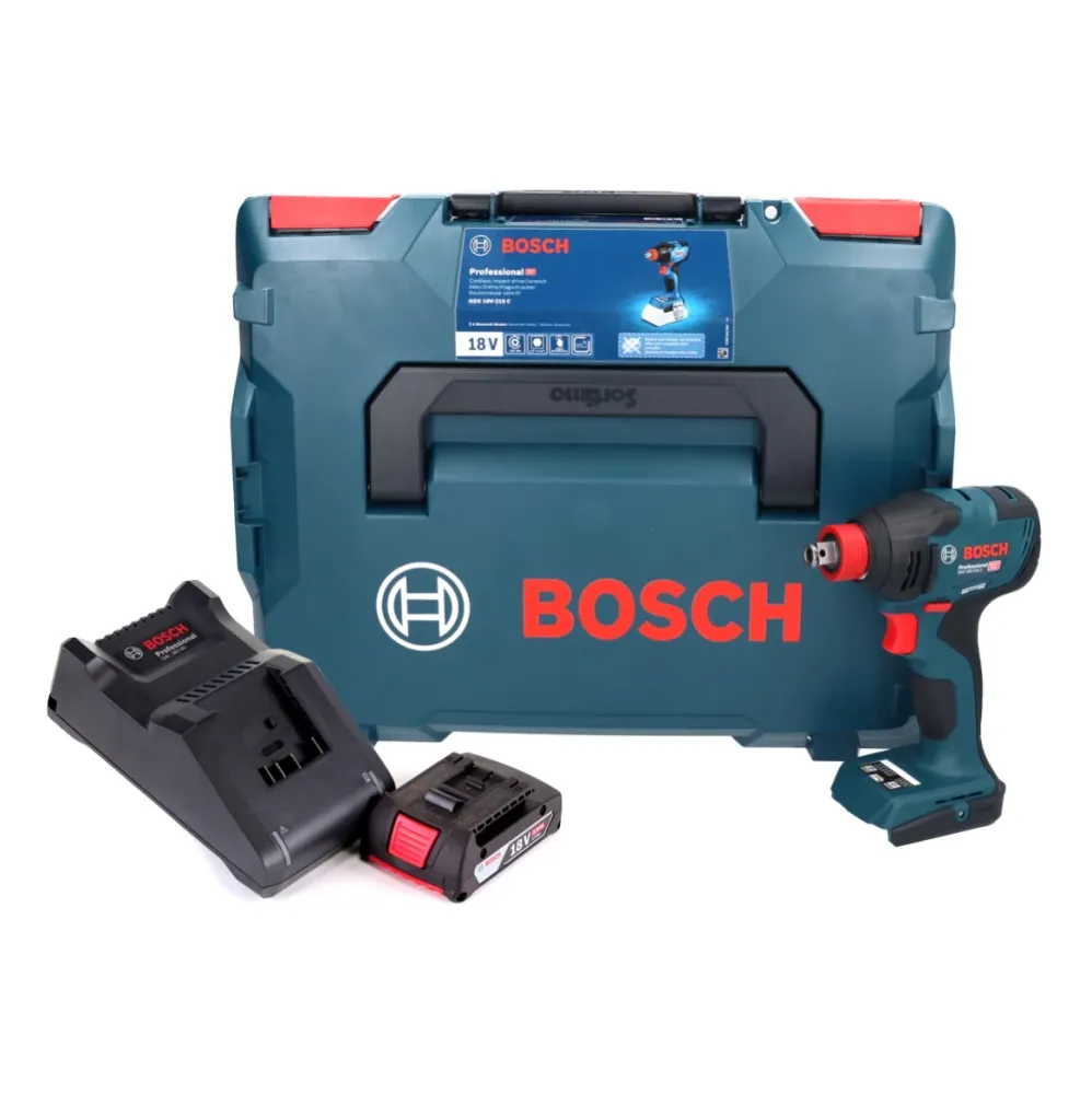 Bosch GDX 18V-210 C Profesjonalny akumulatorowy klucz udarowy 18 V 210 Nm bezszczotkowy + 1x akumulator 2,0 Ah + ładowarka...
