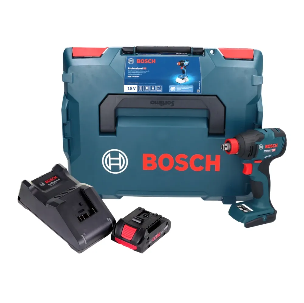 Bosch GDX 18V-210 C Profesjonalny akumulatorowy klucz udarowy 18 V 210 Nm bezszczotkowy + 1x akumulator ProCORE 4,0 Ah + ł...