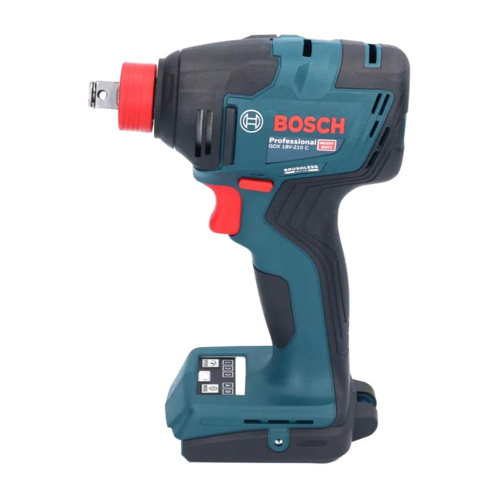 Bosch GDX 18V-210 C Profesjonalny akumulatorowy klucz udarowy 18 V 210 Nm bezszczotkowy + 1x akumulator 2,0 Ah + L-Boxx -...
