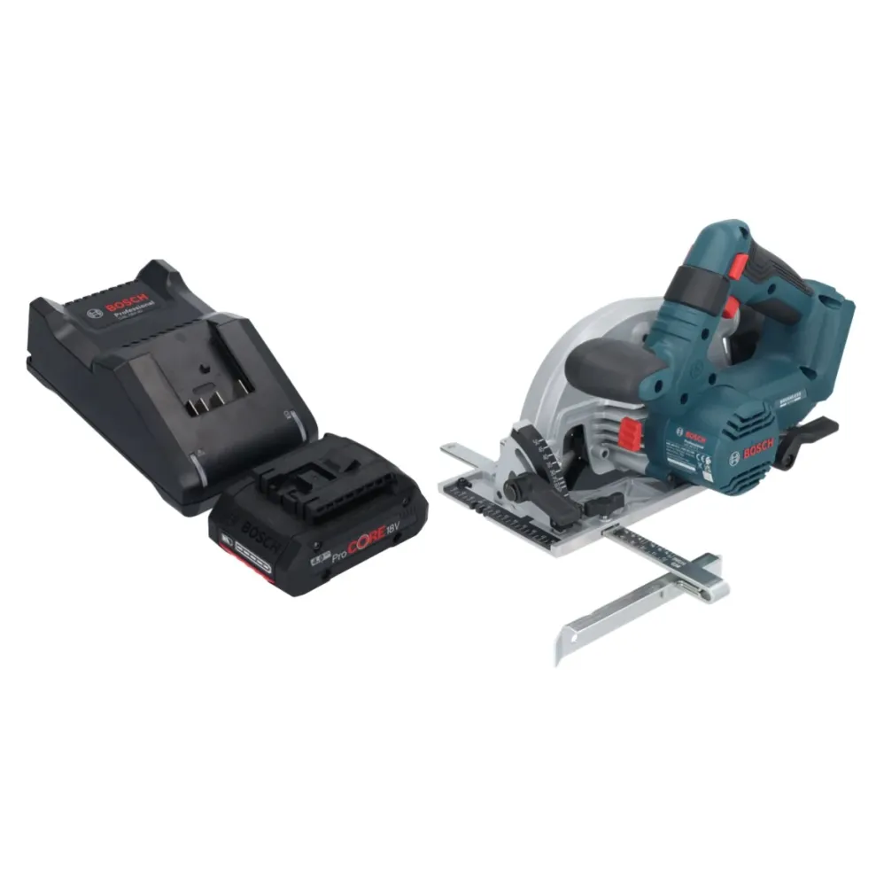 Bosch GKS 18V-57-2 Professional akumulatorowa pilarka tarczowa 18 V 165 mm bezszczotkowa + 1x akumulator ProCORE 4,0 Ah +...