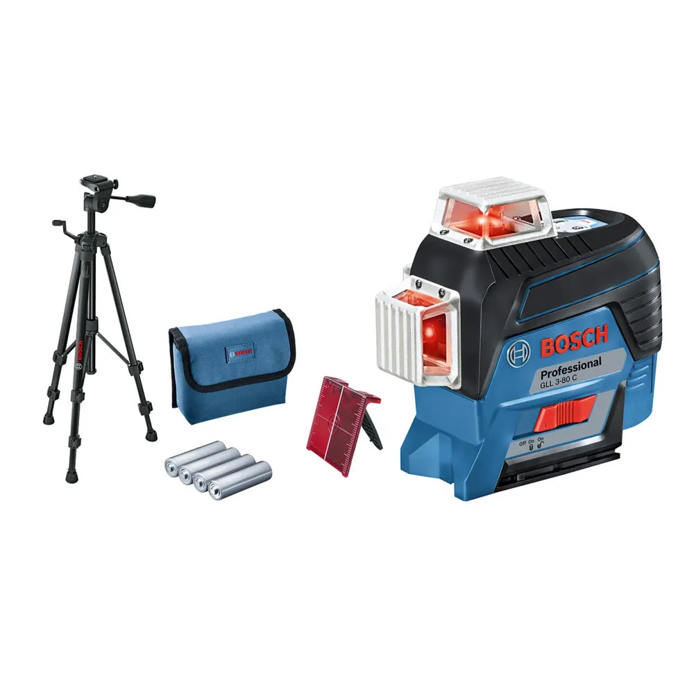 Bosch GLL 3-80 C Poziomica laserowa ze statywem