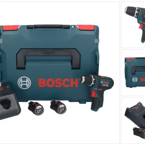 Bosch GSR 12V-15 Profesjonalna akumulatorowa wiertarko-wkrętarka 12 V 30 Nm ( 0601868109 ) + 2x akumulator 2,0 Ah + ładowa...