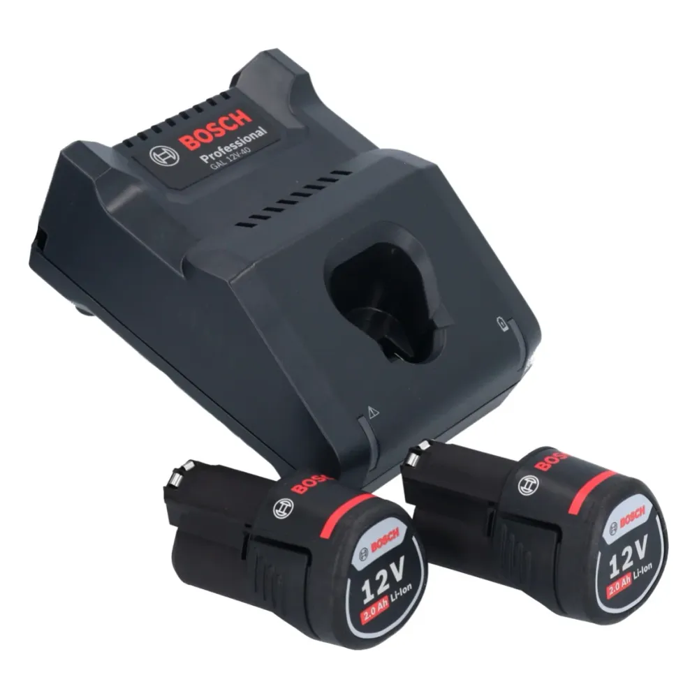 Bosch GSR 12V-15 Profesjonalna akumulatorowa wiertarko-wkrętarka 12 V 30 Nm ( 0601868109 ) + 2x akumulator 2,0 Ah + ładowa...