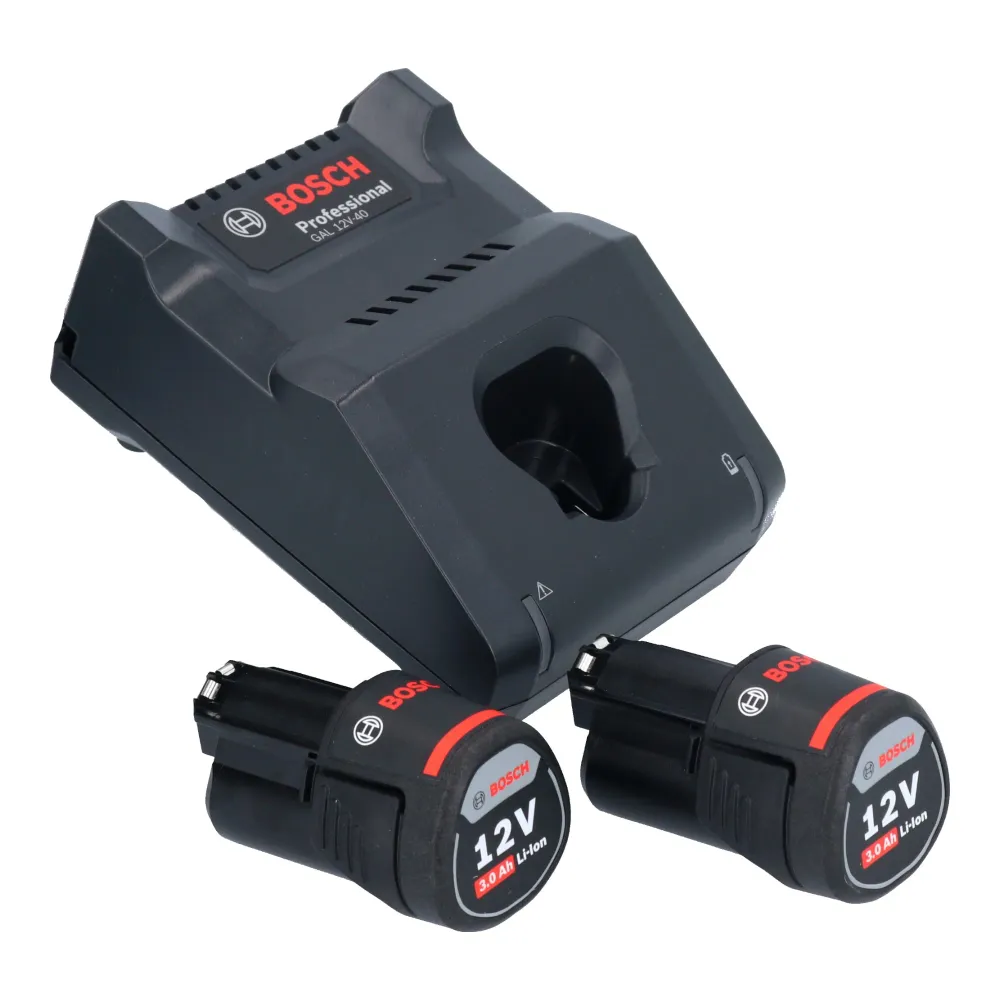 Bosch GSR 12V-30 Profesjonalna akumulatorowa wiertarko-wkrętarka 12 V 30 Nm bezszczotkowa + 2x akumulator 3,0 Ah + ładowar...