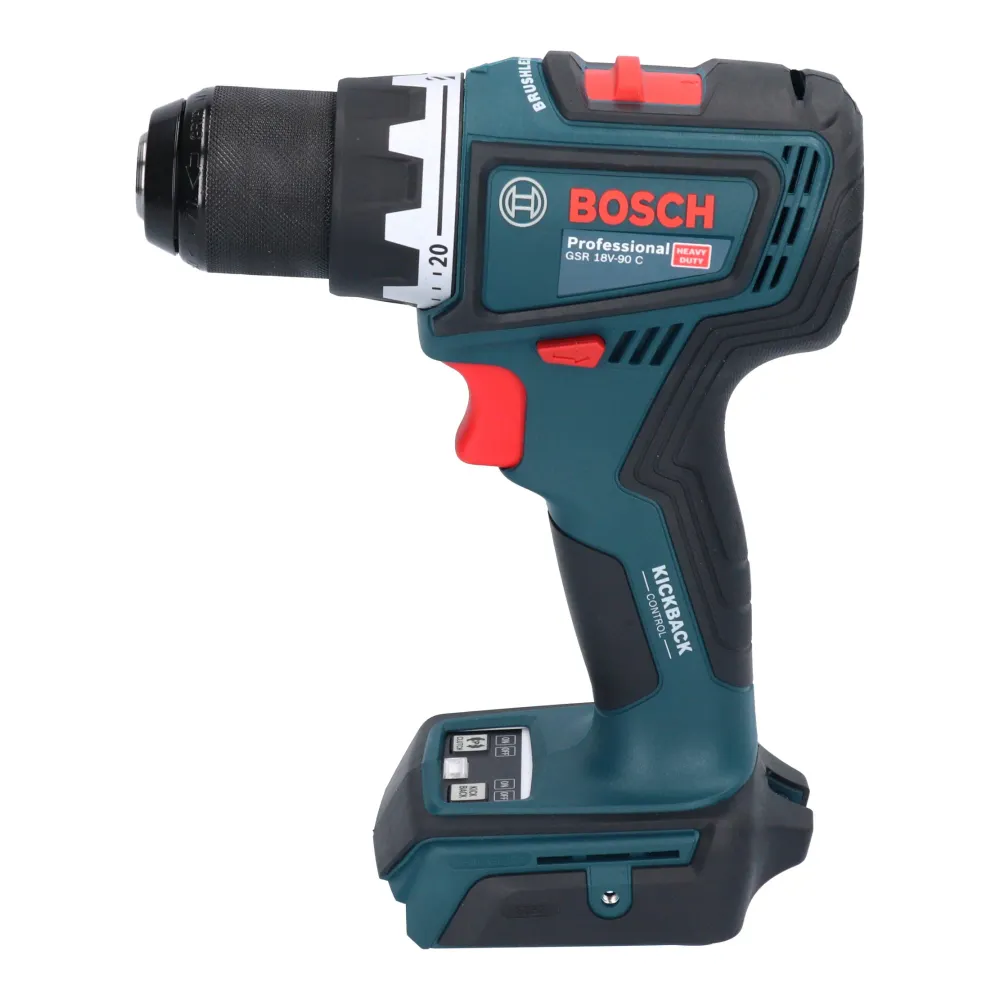 Bosch GSR 18V-90 C Profesjonalna akumulatorowa wiertarko-wkrętarka 18 V 64 Nm bezszczotkowa + 2x akumulator 4,0 Ah + ładow...