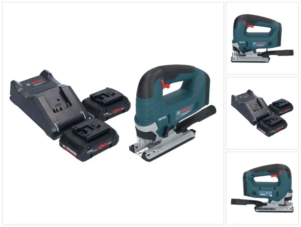 Bosch GST 18V-125 B Profesjonalna wyrzynarka akumulatorowa 18 V 125 mm bezszczotkowa + 2x akumulator ProCORE 4,0 Ah + łado...