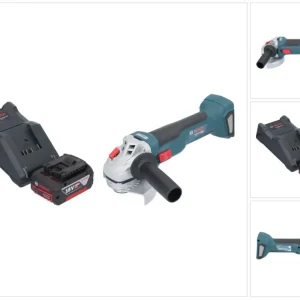 Bosch GWS 18V-10 Profesjonalna akumulatorowa szlifierka kątowa 18 V 115 mm bezszczotkowa + 1x akumulator 4,0 Ah + ładowarka