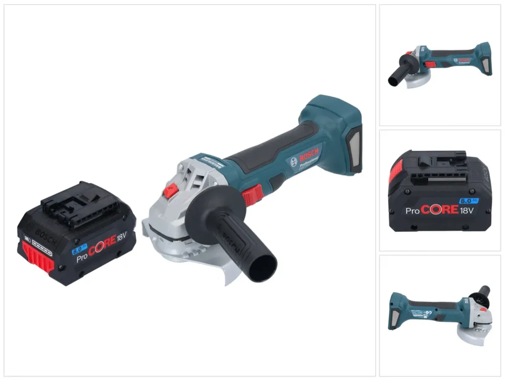 Bosch GWS 18V-7 Profesjonalna akumulatorowa szlifierka kątowa 18 V 125 mm bezszczotkowa + 1x akumulator ProCORE 8,0 Ah - b...