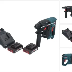 Akumulatorowa młotowiertarka Bosch GBH 18V-21 Professional 18 V 2,0 J SDS plus Brushless + 2x akumulator 2,0 Ah + ładowark...