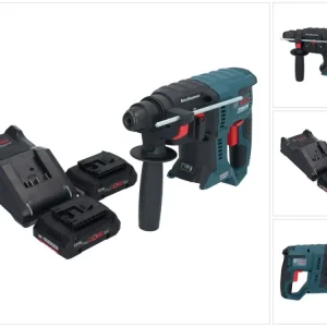 Akumulatorowa młotowiertarka Bosch GBH 18V-21 Professional 18 V 2,0 J SDS plus Brushless + 2x akumulator ProCORE 4,0 Ah +...