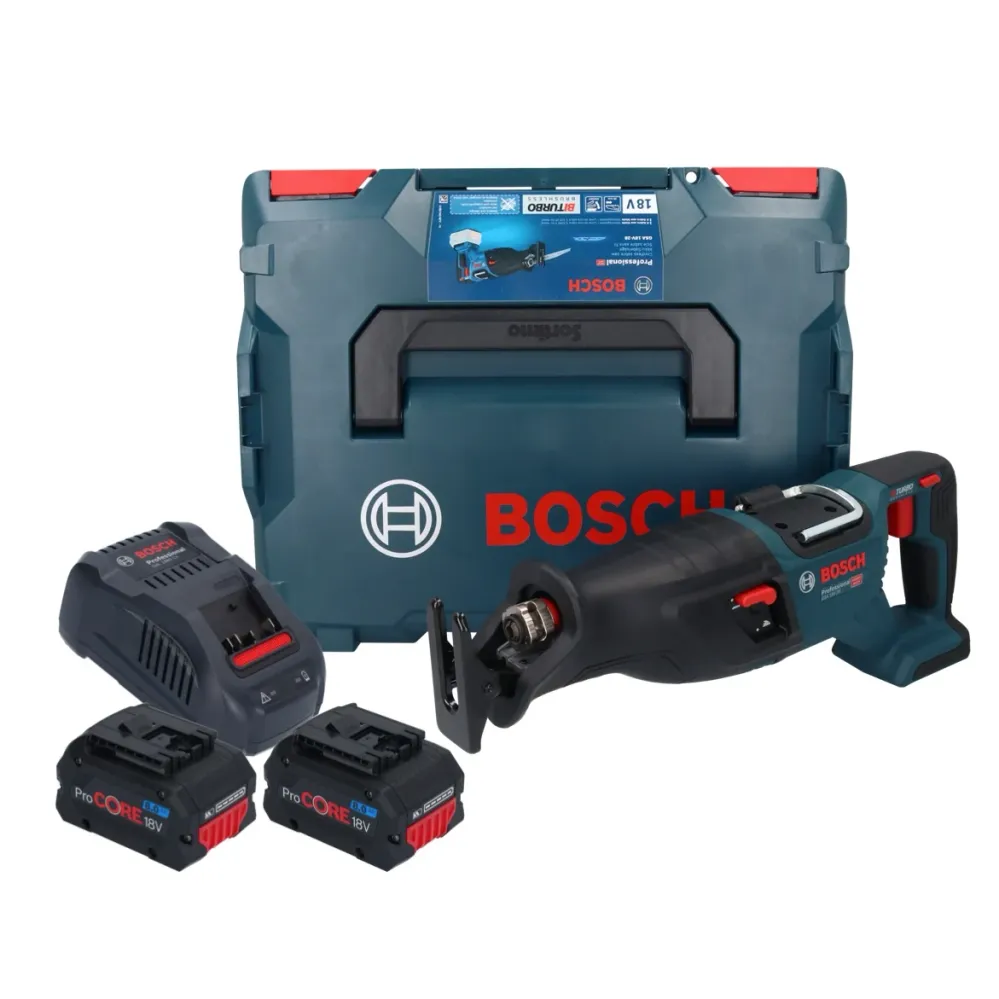Akumulatorowa pilarka szablasta Bosch GSA 18V-28 18 V BITURBO Brushless + 2x akumulator ProCORE 8,0 Ah + ładowarka + L-Box...