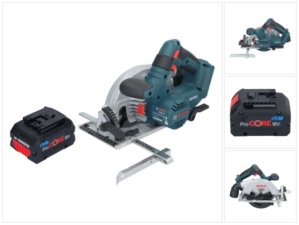 Akumulatorowa pilarka tarczowa Bosch GKS 18V-57-2 Professional 18 V 165 mm bezszczotkowa + 1x akumulator ProCORE 8,0 Ah -...