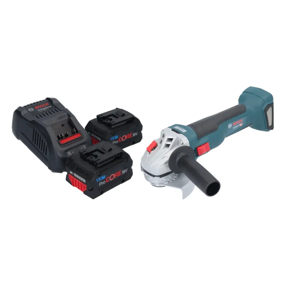 Akumulatorowa szlifierka kątowa Bosch GWS 18V-10 Professional 18 V 115 mm bezszczotkowa + 2x akumulator ProCORE 8,0 Ah + ł...