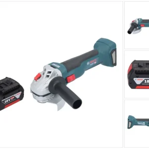 Akumulatorowa szlifierka kątowa Bosch GWS 18V-10 Professional 18 V 115 mm bezszczotkowa + 1x akumulator 5,0 Ah - bez ładow...