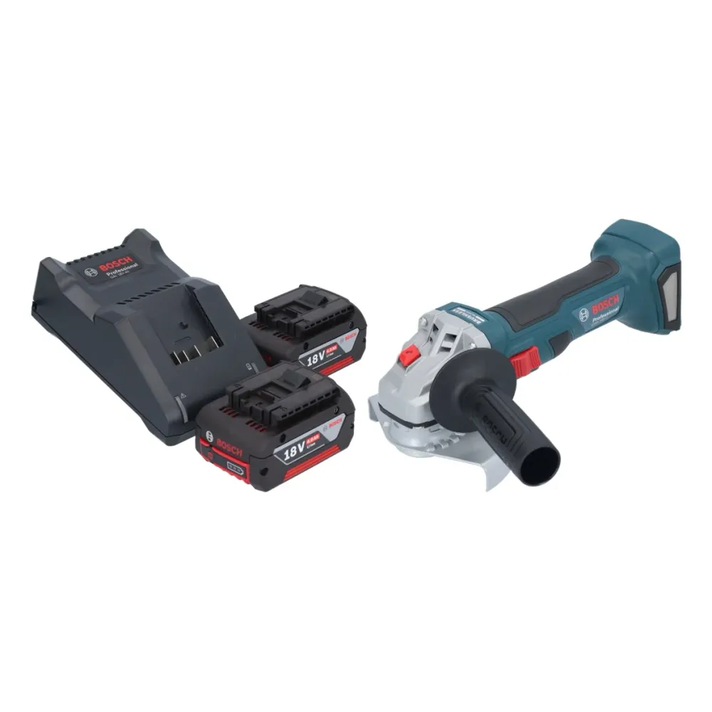 Akumulatorowa szlifierka kątowa Bosch GWS 18V-7 Professional 18 V 125 mm bezszczotkowa + 2x akumulator 4,0 Ah + ładowarka...