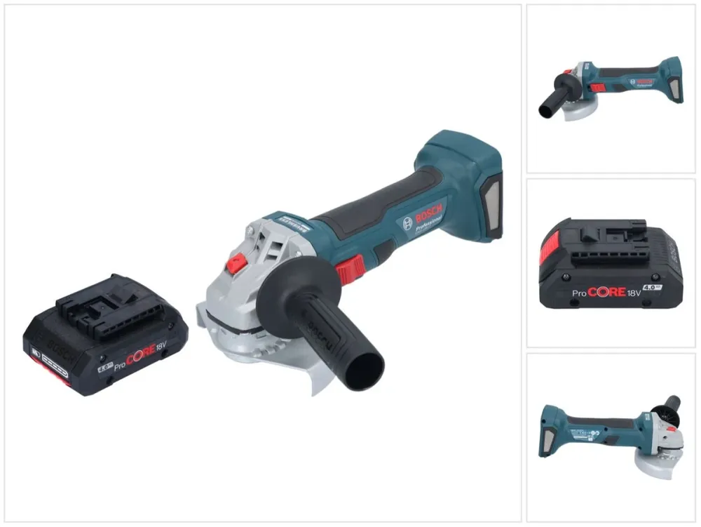 Akumulatorowa szlifierka kątowa Bosch GWS 18V-7 Professional 18 V 125 mm bezszczotkowa + 1x akumulator ProCORE 4,0 Ah - be...