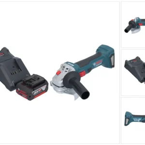 Akumulatorowa szlifierka kątowa Bosch GWS 18V-7 Professional 18 V 125 mm bezszczotkowa + 1x akumulator 4,0 Ah + ładowarka...