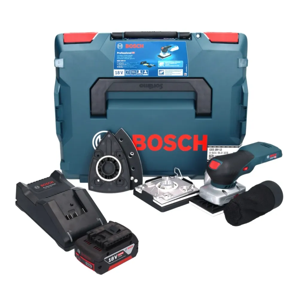 Akumulatorowa szlifierka oscylacyjna Bosch GSS 18V-13 18 V + 1x akumulator 5,0 Ah + ładowarka + L-BOXX Bosch Professional