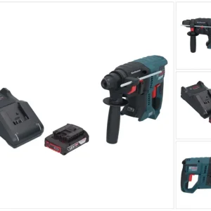 Akumulatorowa wiertarko-wkrętarka Bosch GBH 18V-21 Professional 18 V 2,0 J SDS plus Brushless + 1x akumulator 2,0 Ah + ład...
