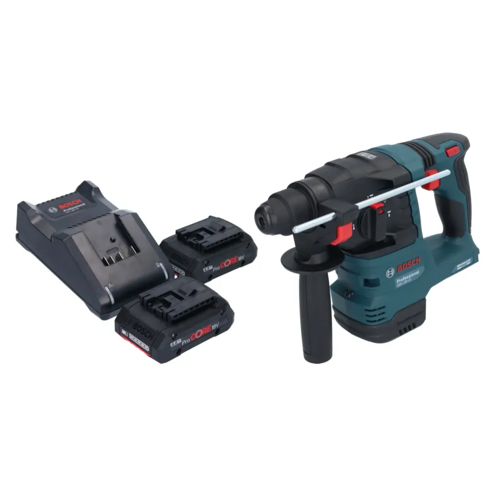 Akumulatorowa wiertarko-wkrętarka udarowa Bosch GBH 18V-22 Professional 18 V 1,9 J SDS Plus Brushless + 2x akumulator ProC...