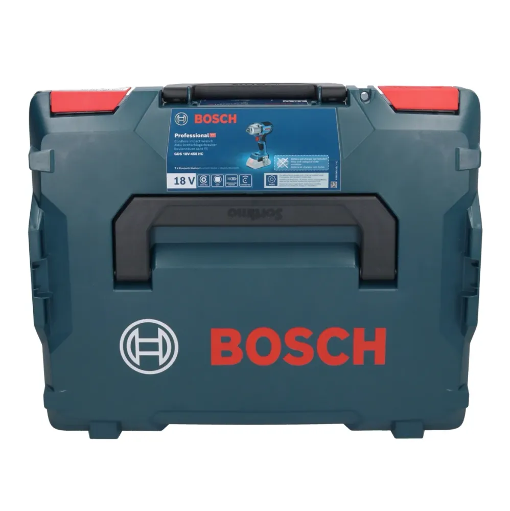 Akumulatorowy klucz udarowy Bosch GDS 18V-450 HC 18 V 450 Nm 1/2" + 1x akumulator ProCORE 8,0 Ah + L-Boxx - bez ładowarki...