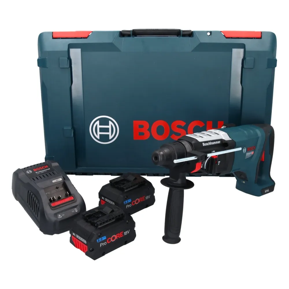 Akumulatorowy młot udarowo-obrotowy Bosch GBH 18V-28 DC Professional 18 V 3,4 J SDS Plus Brushless + 2x akumulator ProCORE...