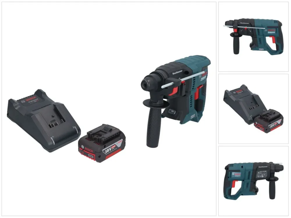 Bosch GBH 18V-21 Professional akumulatorowa wiertarko-wkrętarka udarowa 18 V 2,0 J SDS plus Brushless + 1x akumulator 4,0...