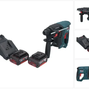 Bosch GBH 18V-21 Professional akumulatorowa wiertarko-wkrętarka udarowa 18 V 2,0 J SDS plus Brushless + 2x akumulator 5,0...