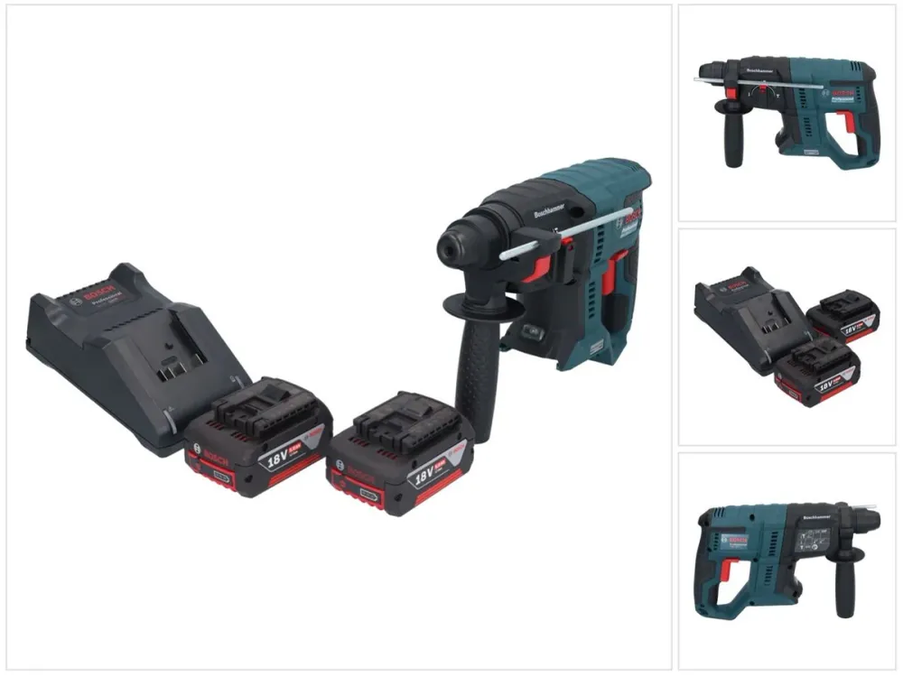 Bosch GBH 18V-21 Professional akumulatorowa wiertarko-wkrętarka udarowa 18 V 2,0 J SDS plus Brushless + 2x akumulator 5,0...