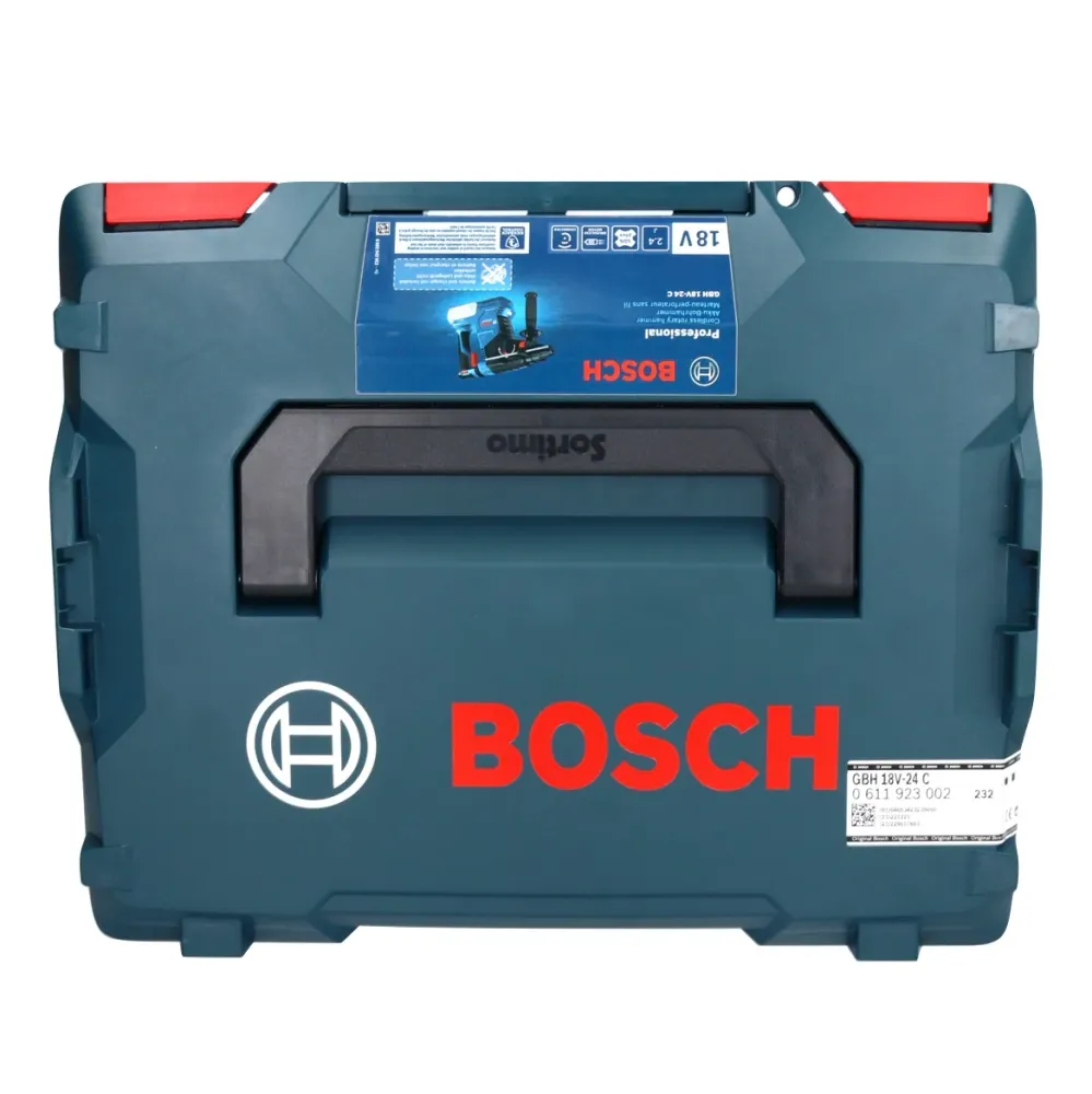 Bosch GBH 18V-24 C Profesjonalny akumulatorowy młot udarowo-obrotowy 18 V 2,4 J bezszczotkowy SDS plus + 2x akumulator Pro...