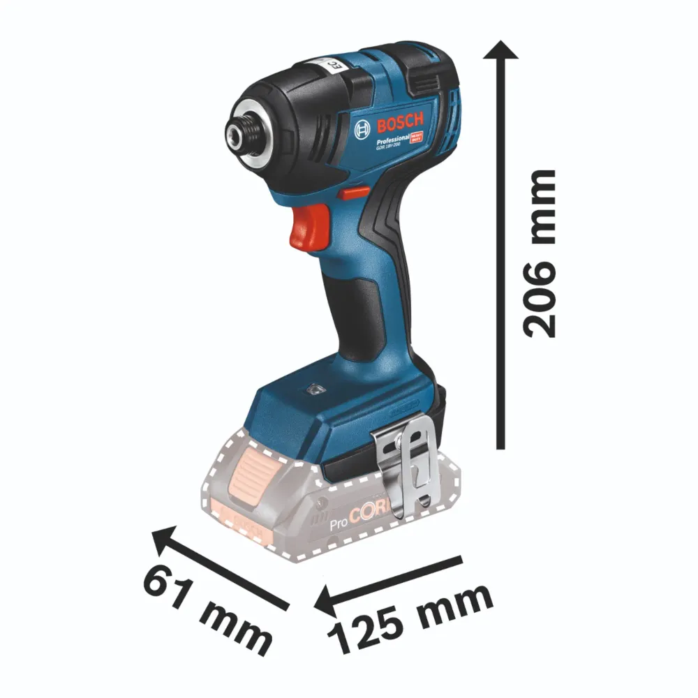 Bosch GDR 18V-200 Profesjonalny akumulatorowy klucz udarowy 18 V 200 Nm bezszczotkowy ( 06019J2106 ) + L-Boxx - bez akumul...