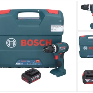 Bosch GSB 18V-45 Profesjonalna akumulatorowa wiertarko-wkrętarka udarowa 18 V 45 Nm bezszczotkowa + 1x akumulator 4,0 Ah +...
