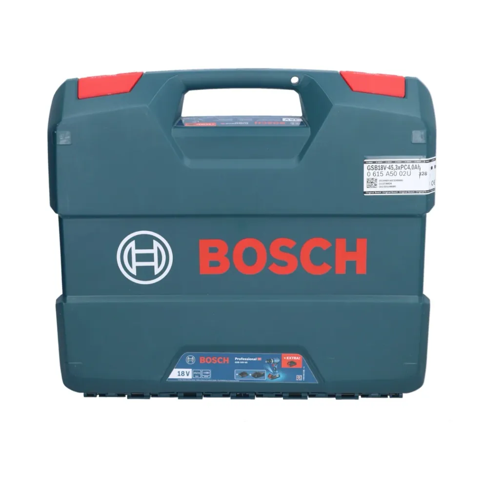 Bosch GSB 18V-45 Profesjonalna akumulatorowa wiertarko-wkrętarka udarowa 18 V 45 Nm bezszczotkowa + 2x akumulator 5,0 Ah +...