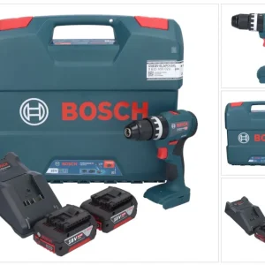Bosch GSB 18V-45 Profesjonalna akumulatorowa wiertarko-wkrętarka udarowa 18 V 45 Nm bezszczotkowa + 2x akumulator 4,0 Ah +...