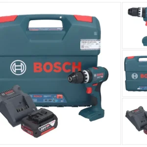 Bosch GSB 18V-45 Profesjonalna akumulatorowa wiertarko-wkrętarka udarowa 18 V 45 Nm bezszczotkowa + 1x akumulator 5,0 Ah +...
