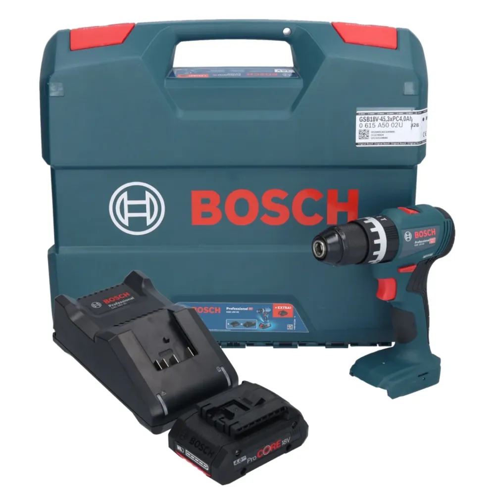 Bosch GSB 18V-45 Profesjonalna akumulatorowa wiertarko-wkrętarka udarowa 18 V 45 Nm bezszczotkowa + 1x akumulator ProCORE...