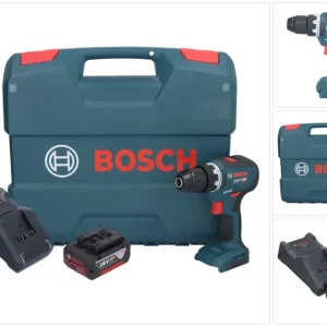 Bosch GSR 18V-55 Profesjonalna akumulatorowa wiertarko-wkrętarka 18 V 55 Nm bezszczotkowa + 1x akumulator 4,0 Ah + ładowar...