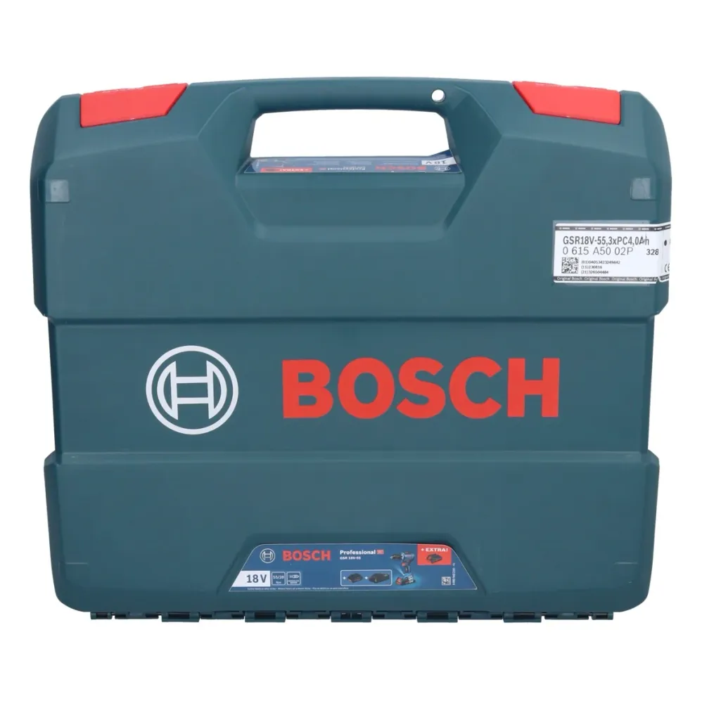 Bosch GSR 18V-55 Profesjonalna akumulatorowa wiertarko-wkrętarka 18 V 55 Nm bezszczotkowa ( 0615A5002P ) + 3x akumulator P...