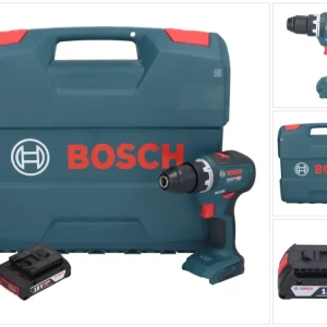 Bosch GSR 18V-55 Profesjonalna akumulatorowa wiertarko-wkrętarka 18 V 55 Nm bezszczotkowa + 1x akumulator 2,0 Ah + L-case...
