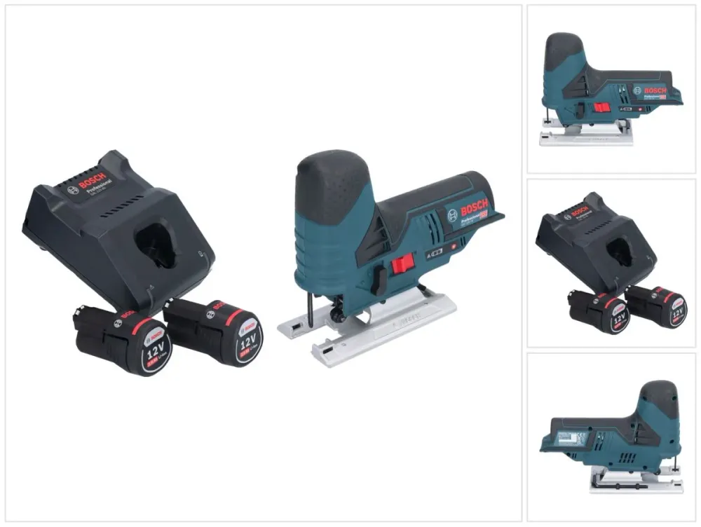 Bosch GST 12V-70 Profesjonalna wyrzynarka akumulatorowa 12 V 70 mm + 2x akumulator 2,0 Ah + ładowarka Bosch Professional
