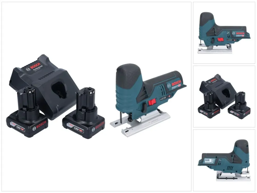 Bosch GST 12V-70 Profesjonalna wyrzynarka akumulatorowa 12 V 70 mm + 2x akumulator 6,0 Ah + ładowarka Bosch Professional