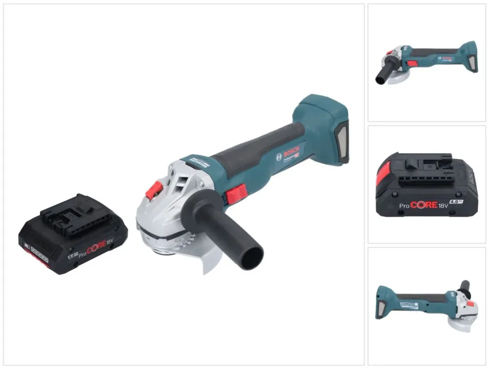 Bosch GWS 18V-10 Profesjonalna akumulatorowa szlifierka kątowa 18 V 115 mm bezszczotkowa + 1x akumulator ProCORE 4,0 Ah -...