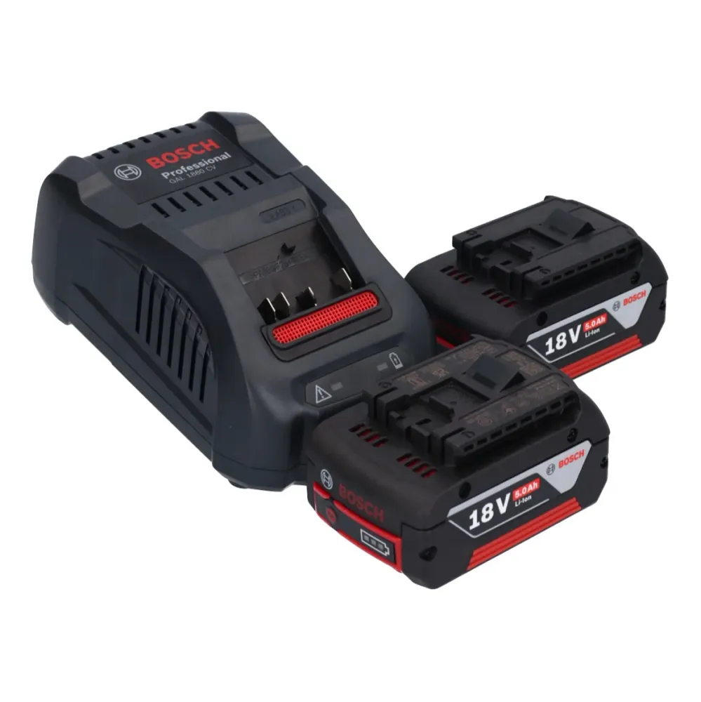 Bosch GWS 18V-10 Profesjonalna akumulatorowa szlifierka kątowa 18 V 115 mm bezszczotkowa + 2x akumulator 5,0 Ah + ładowark...