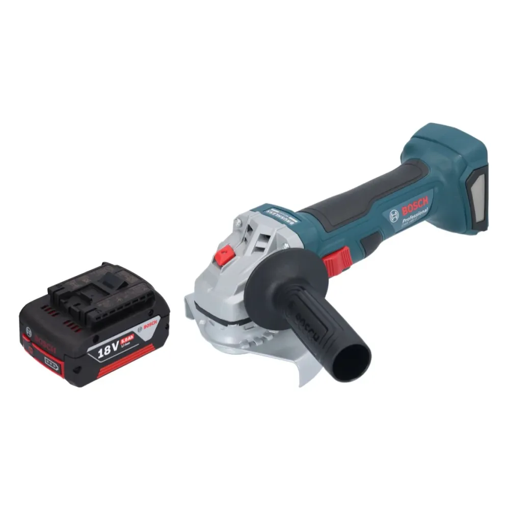 Bosch GWS 18V-7 Profesjonalna akumulatorowa szlifierka kątowa 18 V 125 mm bezszczotkowa + 1x akumulator 5,0 Ah - bez ładow...