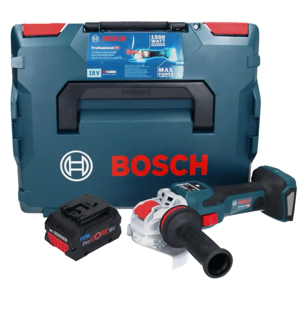 Bosch GWX 18V-15 SC Profesjonalna akumulatorowa szlifierka kątowa 18 V 125 mm BITURBO X-LOCK + 1x akumulator ProCORE 8,0 A...