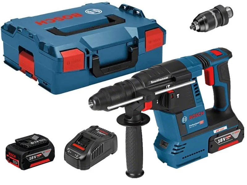 Bosch Professional młot udarowo-obrotowy akumulatorowy GBH 18V-26F 2.6J 2 akumulatory 5.5Ah