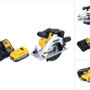 Akumulatorowa pilarka tarczowa DeWalt DCS 565 E1 18 V 165 mm bezszczotkowa + 1x akumulator Powerstack 1,7 Ah + ładowarka